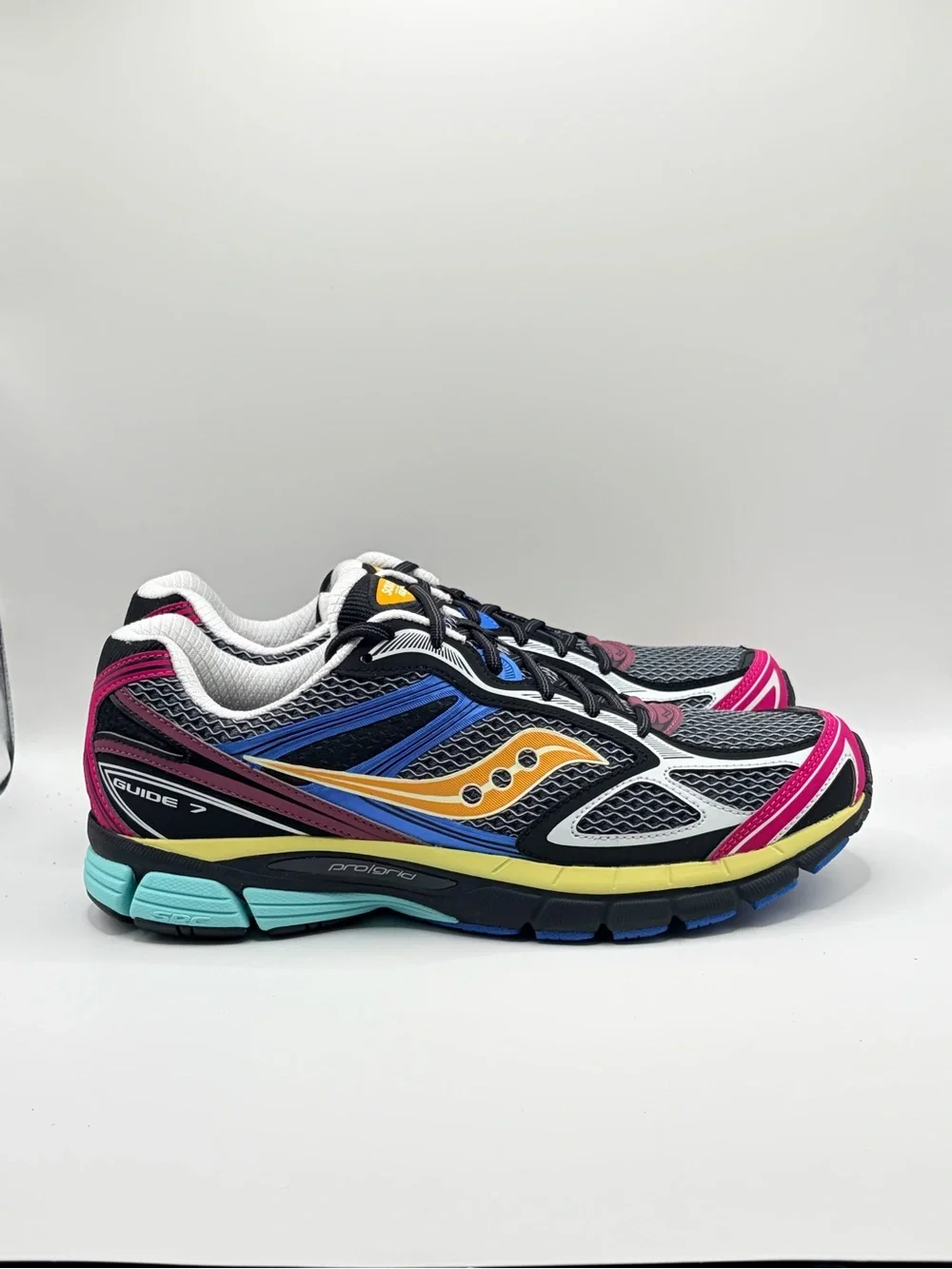 Saucony Women's Guide Running Shoes - Black, Pink, Blue, Yellow, Teal